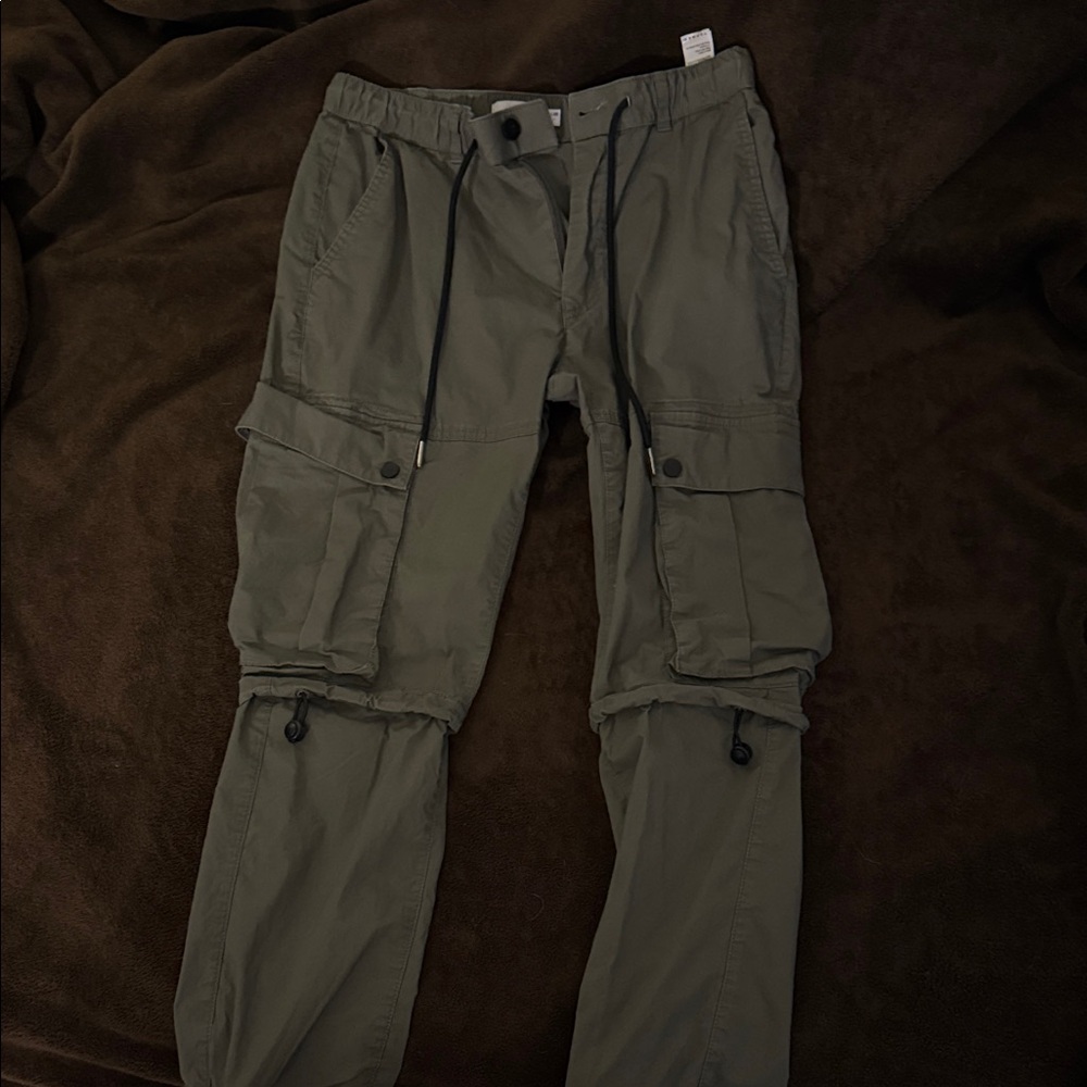 Topman Olive Green Cargo Pants